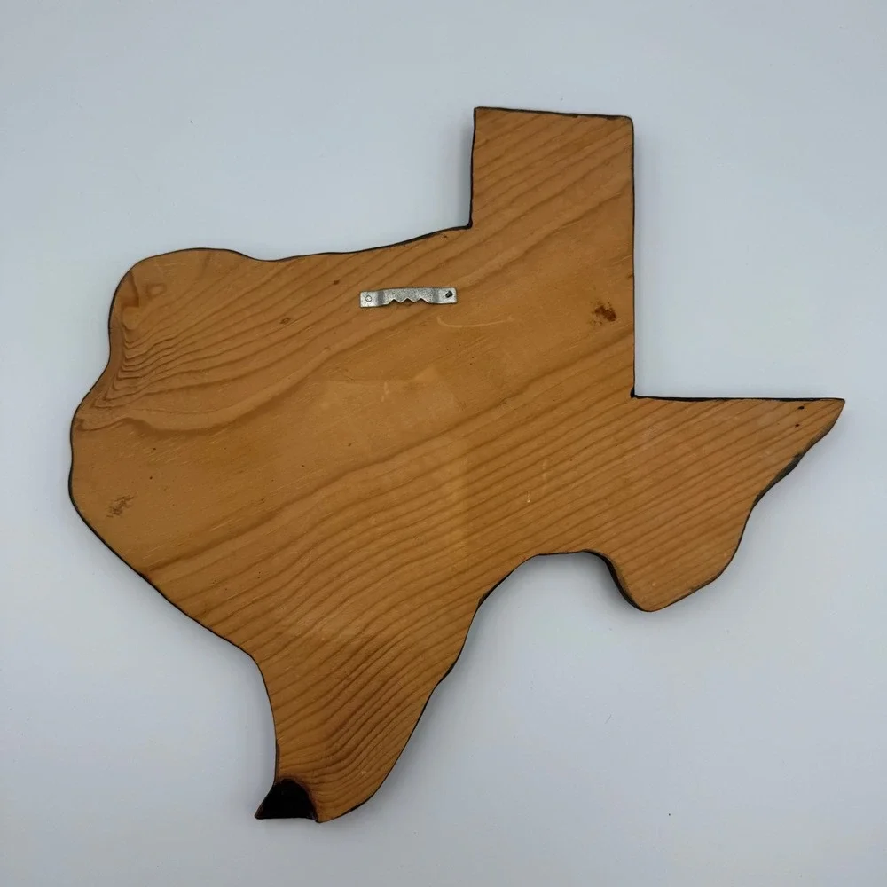 Texas Wall Art Bluebonnets Hand Painted Shaped Wood Plaque Barn Hanging
